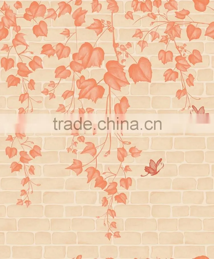 All sorts of color of the leaves wallpaper with butterfly