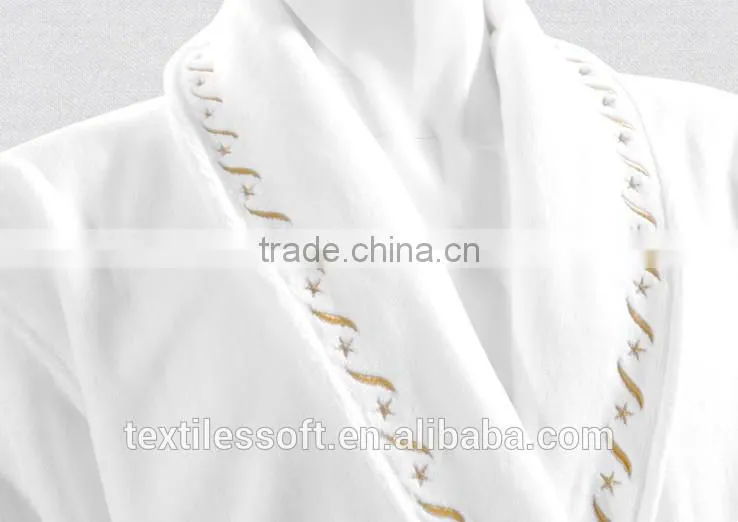 hot sale 100 cotton cheap embroidery satin bathrobe