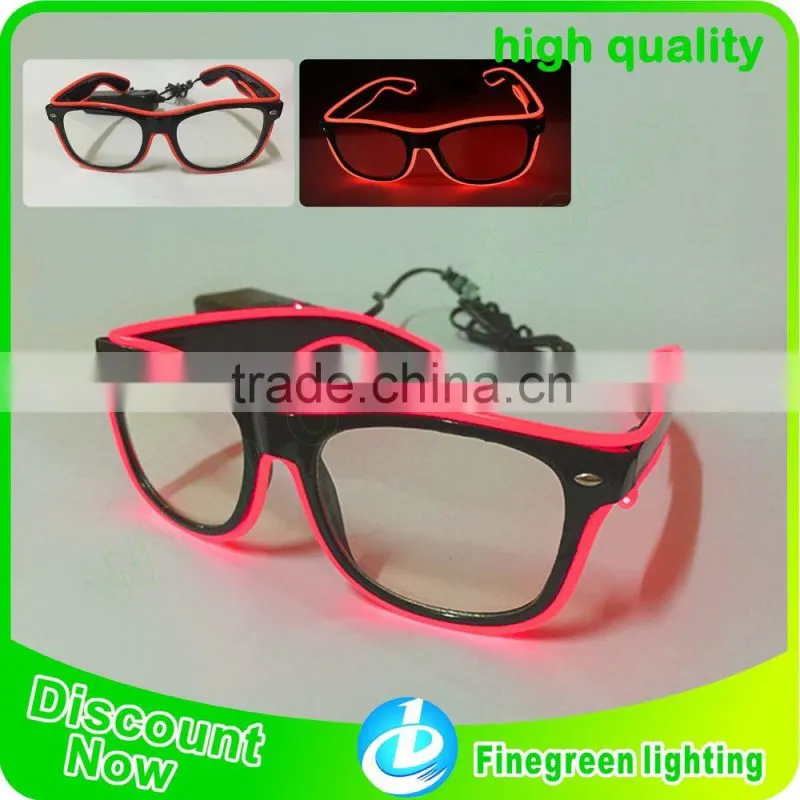 high quality and top selling Ray-ban style el wires glowing glasses