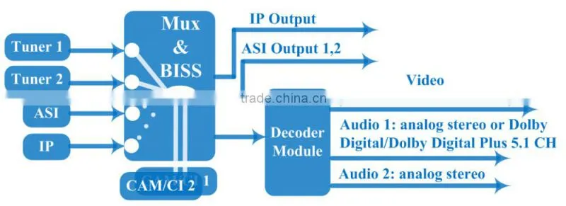DVB-S2 IRD CI Slot/Satellite Receiver With CI Slot