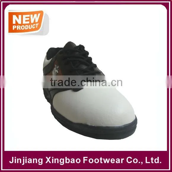 2015 new design European collection fancy golf shoes with removable cleats spike multi-color leather EUC
