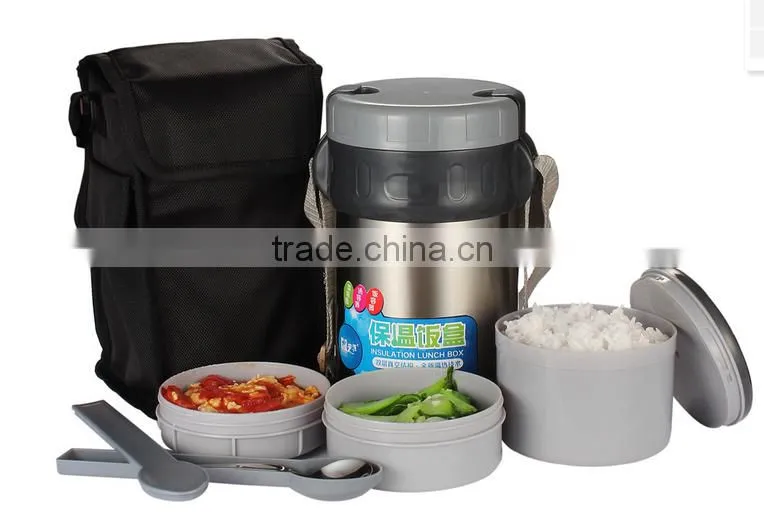 DGCCRF/LFGB certified 2.0L stainless steel vacuum food container/lunch box