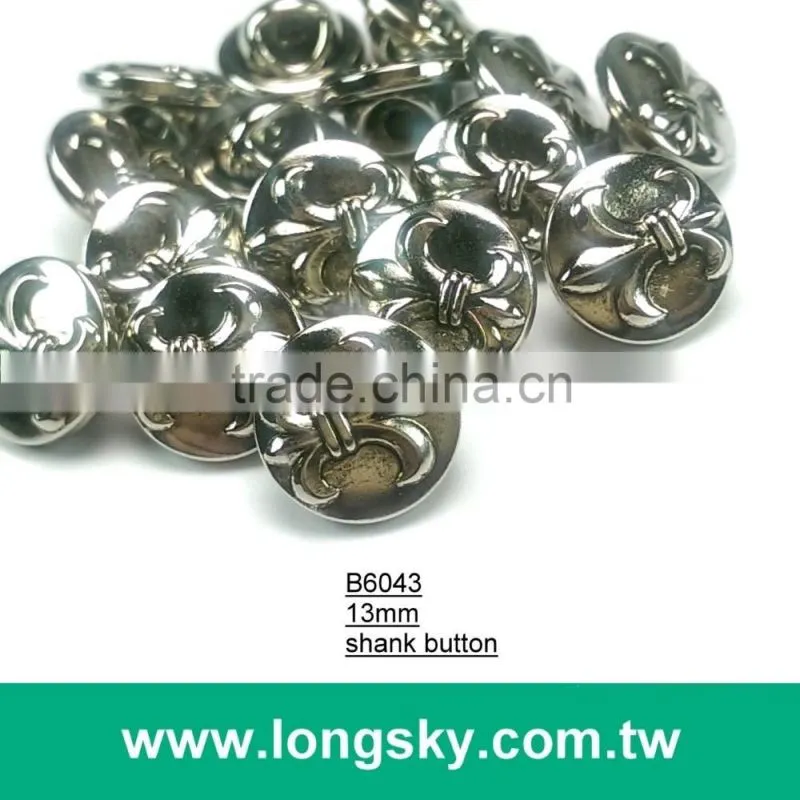 (#B6043/13mm) Taiwan made lance pattern small shank buttons for youngs shirt