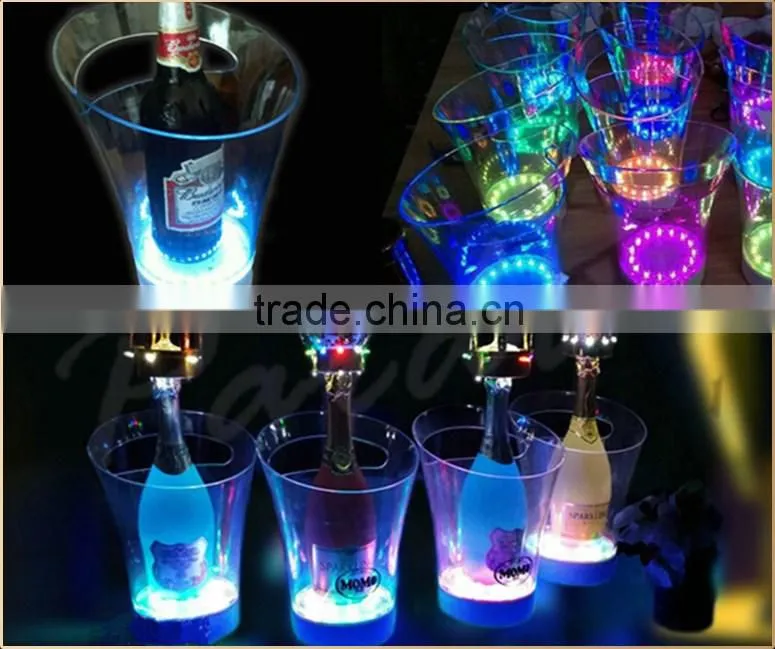 Nightclub portable led plastic custom ice bucket