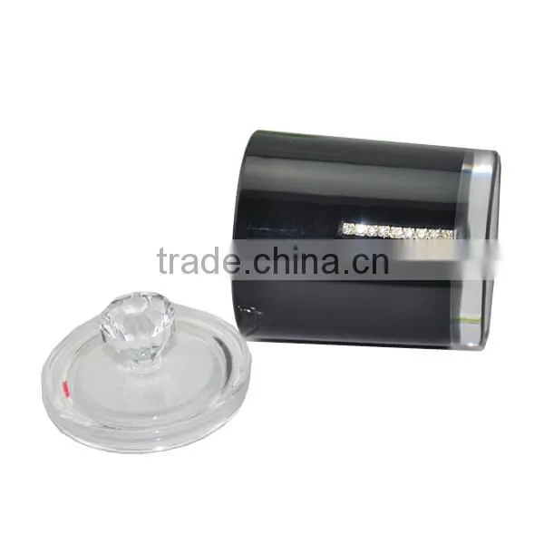 Black plastic toothpick dispenser with diamond