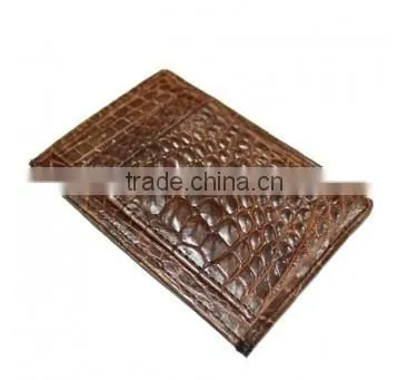 Crocodile leather card clip wallet SCRCW-008