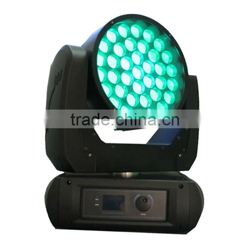 37pcs 12W RGBW 4 in 1 zoom moving head wash zoom