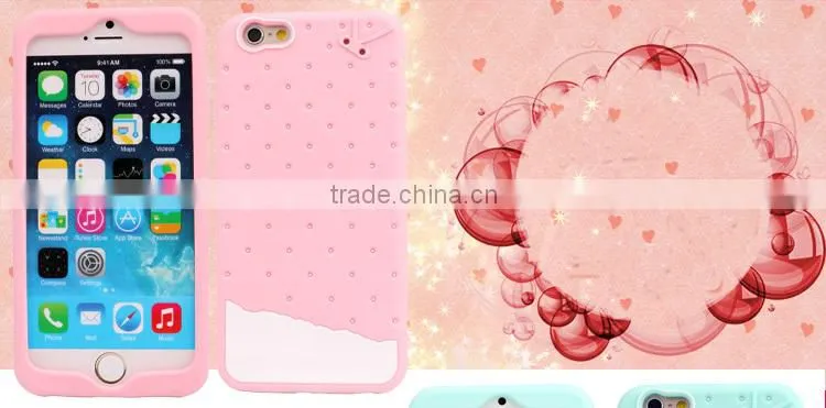 hot sell pc animel sex girl mobe phone case with Ice-cream color for iphone6 tpu clear cases for iphone