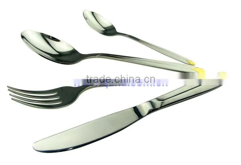 factory direct Qana stainless steel cutlery set with mirror polish