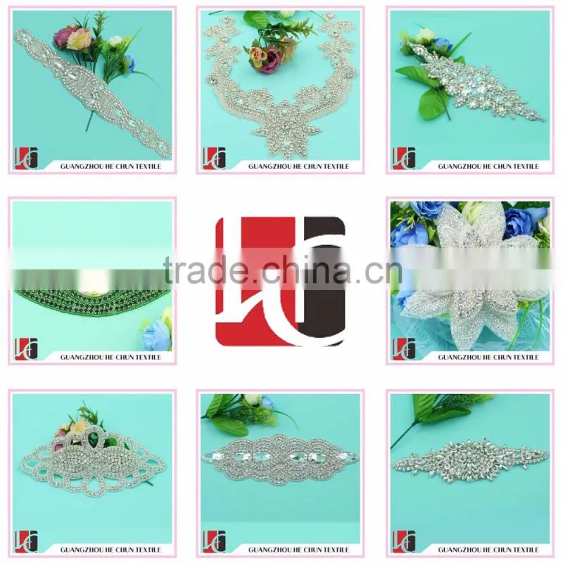 HC4625-1 Hechun Export Quality Garments Fashion HotFix Rhinestone Beaded Trim