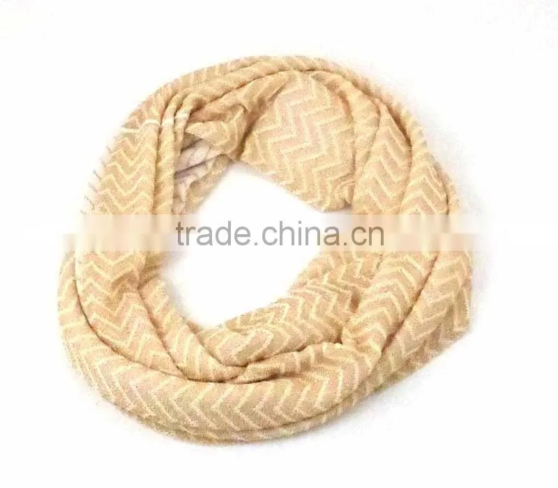 WL-8 2015 Elegant glitter chevron infinity scarf for lady