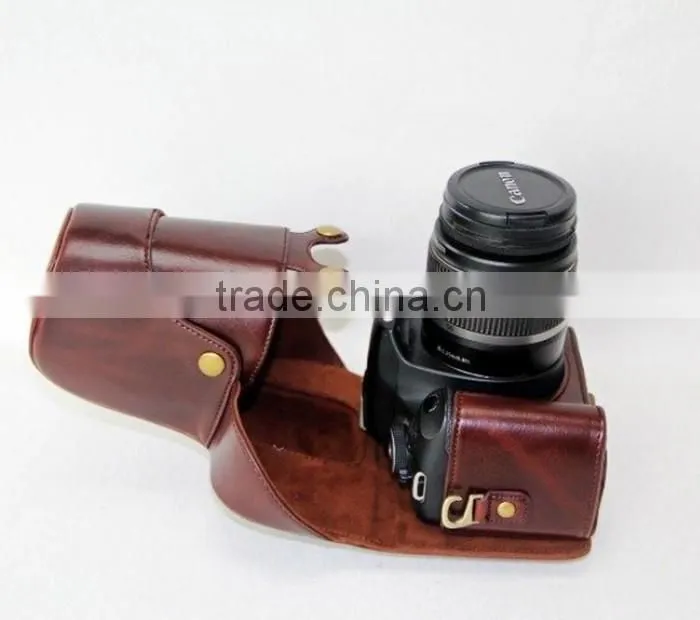 Factory price retro korean unique PU leather Camera Bag in Dongguan