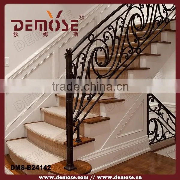 indoor stair railing/iron stair balusters/custom wrought iron railings