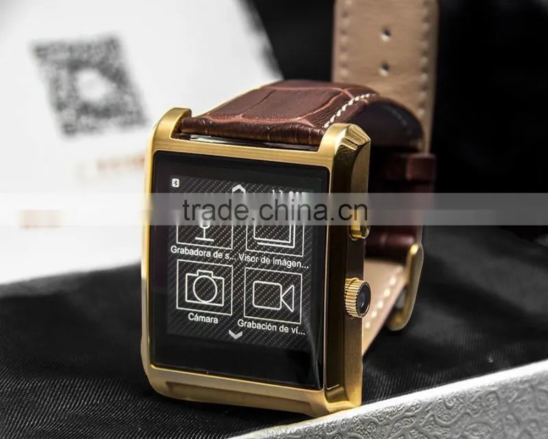 DM08 Smartwatch Luxury Leather IPS Business Wristwatch For Apple iPhone & Samsung Android Phone Luxury Bluetooth Smart Watch