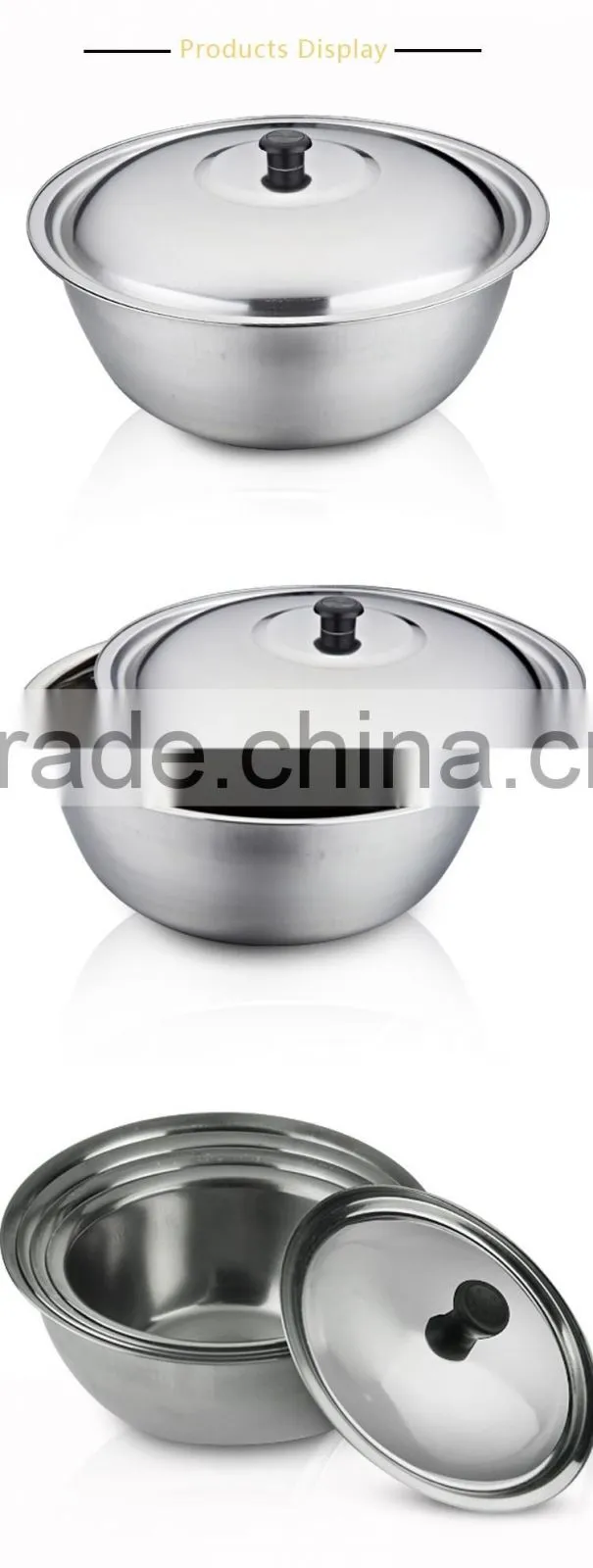 wholesale stainless steel mixing bowl with high polishing