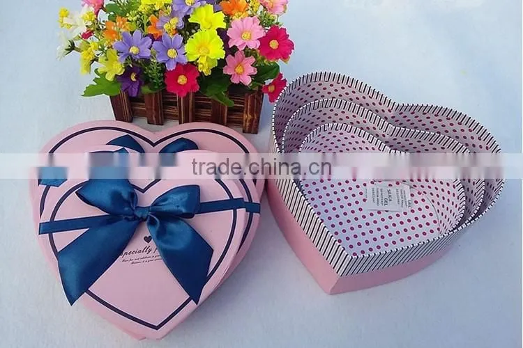 Design Lovely Art Paper Empty Heart Shape Widding box Gift Box With Good Price