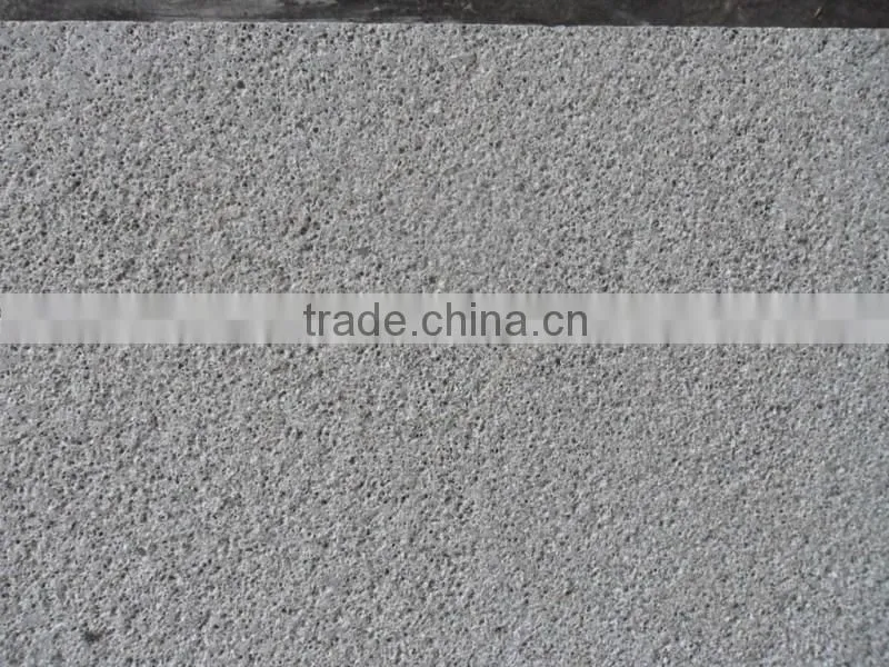Honed finished Hainan grey andesite slab