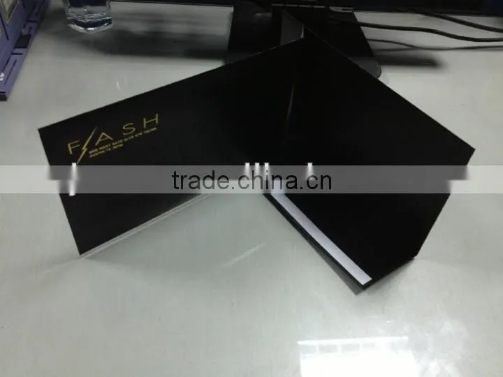 A4 black kraft envelope with gold stamp logo