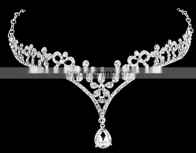 New Fashion Bridal Crystal Pendant decorative headband Tiara Crown Jewelry