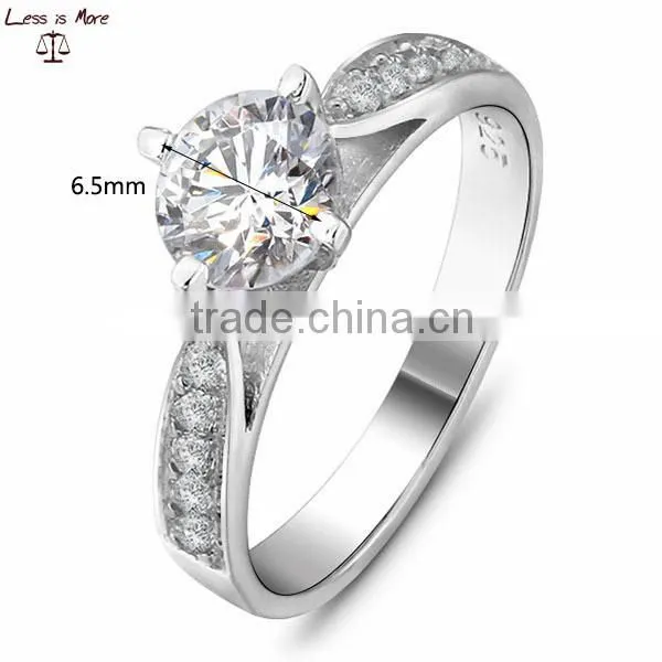 2015 New AAA Zircon Micro Inlay Wedding Ring 925 engagement Ring
