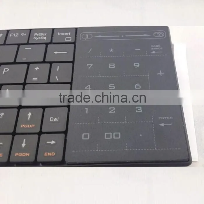Super-thin BT8 Bluetooth 3.0V Wireless Keyboard with Touchpad for PC Cell Phone iPhone iPad