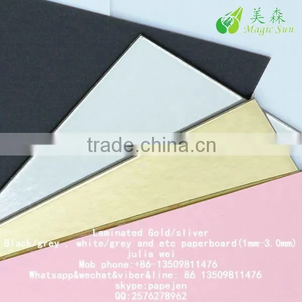 Black paper with grey back Laminated Board black paper cardboard/core board paper/core black cardboard paper