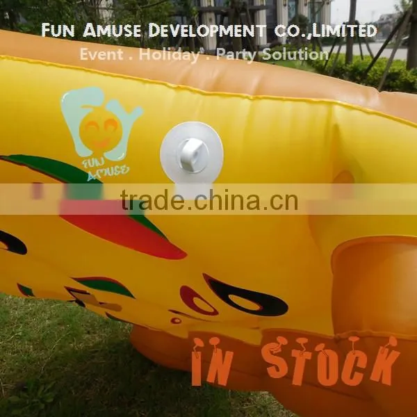Low MOQ stock food pizza design pool float inflatable donut