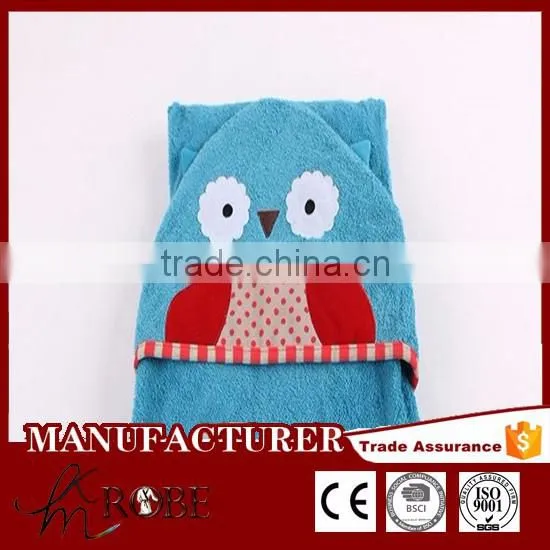 Embroidery 100% Cotton Terry With Hooded Baby Bath Robes Towels Fabric