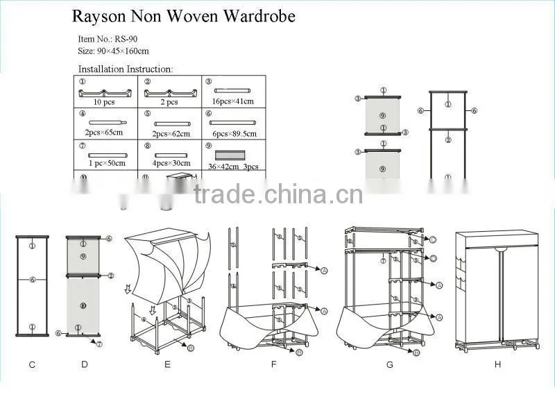 Good quality foldable wardrobe