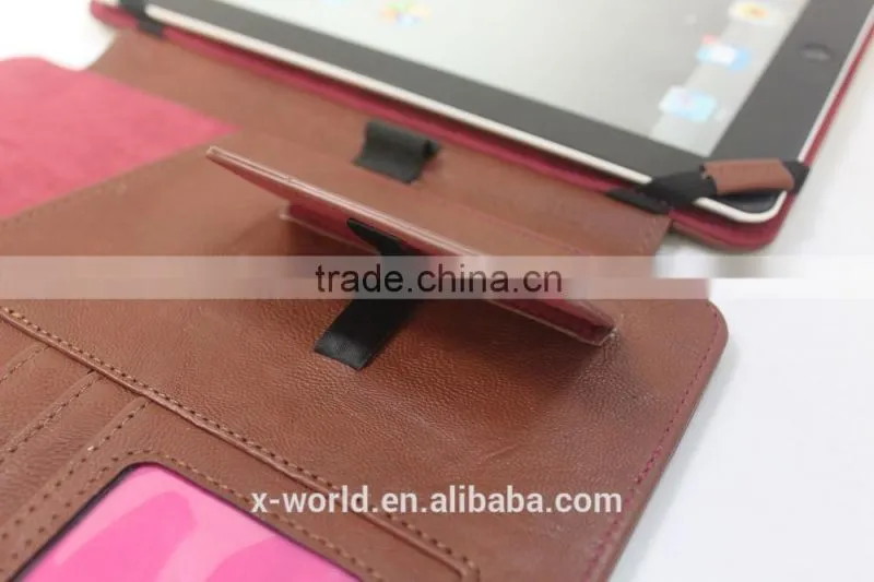 Genuine leather business brief leather case 10 inch universal stand leather case