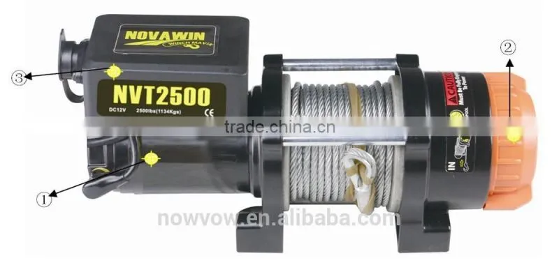 Synthetic Utility Electric Winch NVT2500(2500lbs)