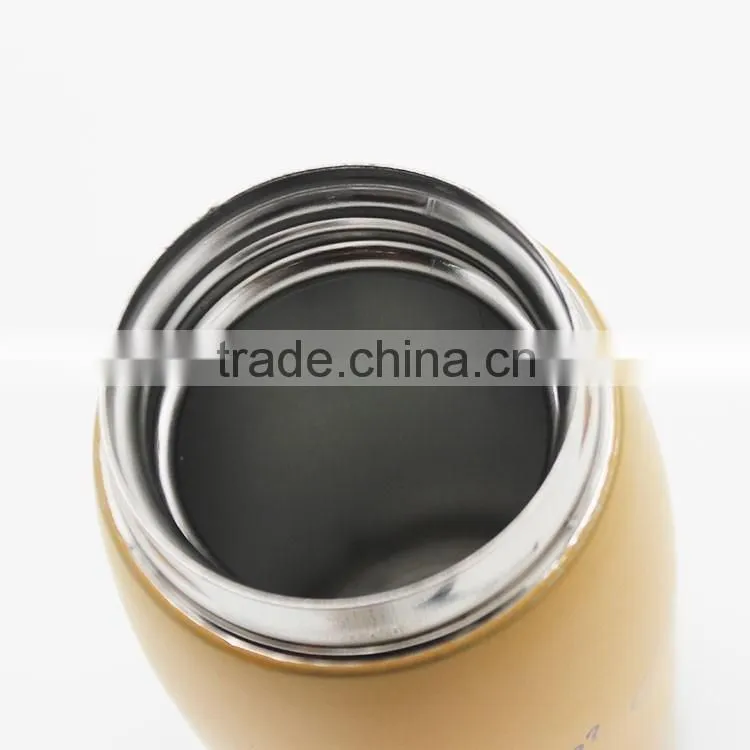 wide mouth stainless steel thermos water bottle / vacuum bottle with lid