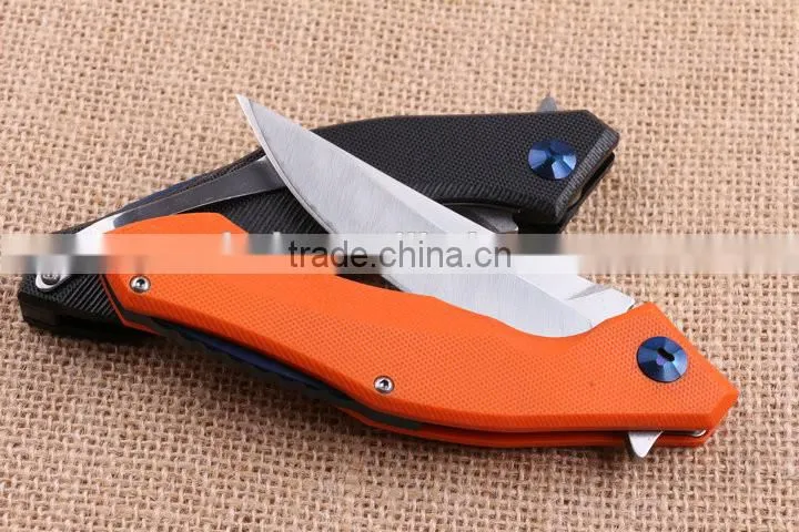 OEM 440 Stainless Steel Blade Material Survival Knife with G10 handle