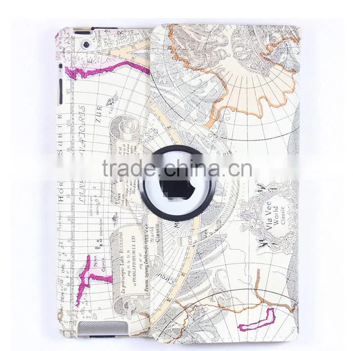 for ipad leather case custom Christmas printed design tablet cover case