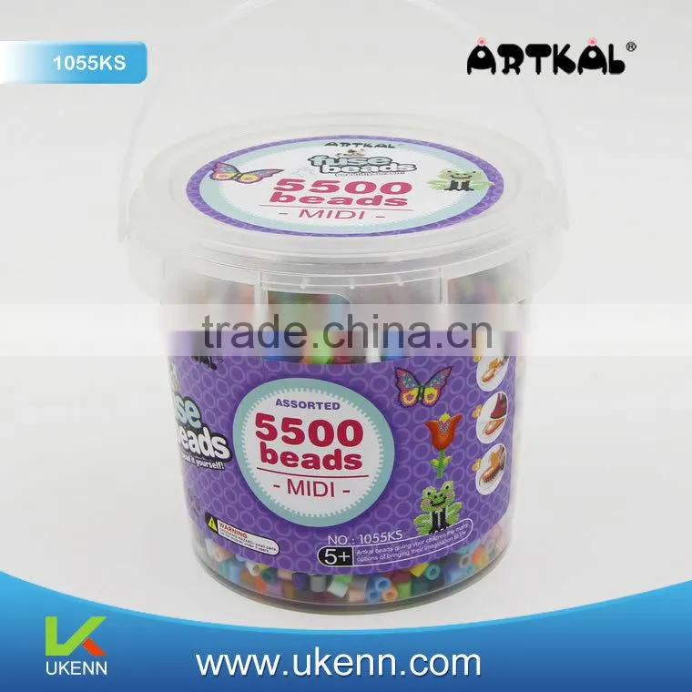 2016 Artkal 5,500 5mm perler beads bucket set for educational games