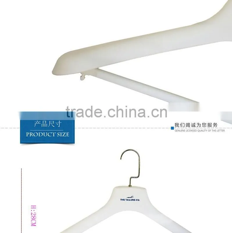 Manufacture 46cm heavy coat plastic mens wear hanger