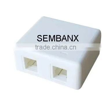 Surface mount box 2 ports empty