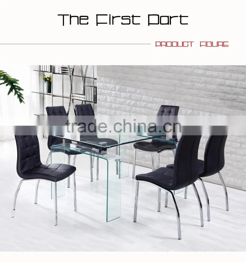 Home Furniture Dining Room Transparent Glass Dining Table