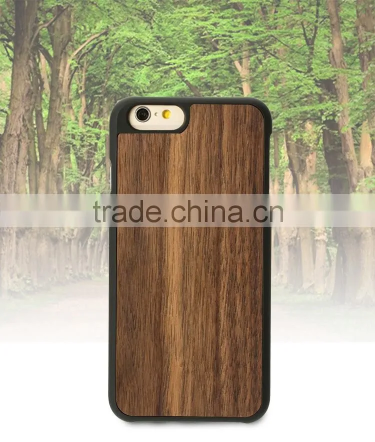 Eco-Friendly Natural Wood Phone case PC Walnut wood for IPhone 6/6S