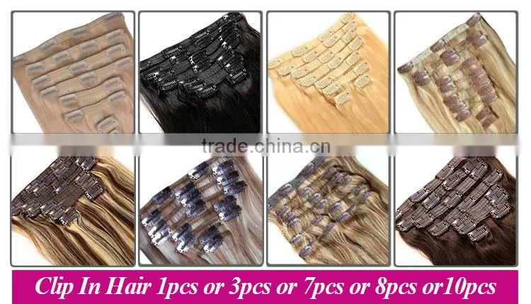 100 Real Remy Human Hair Extension Clip Ons