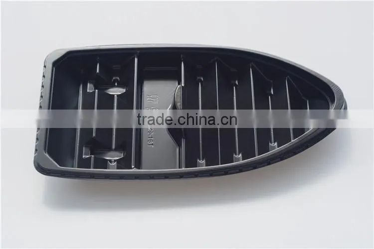 SM1-7101Black PS Boat Model Plastic Disposable Sushi Tray with Lid