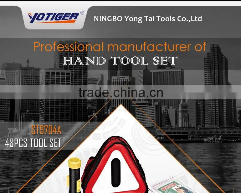 48Pcs Car Emergency Tool Set, professional emergercy tool bag