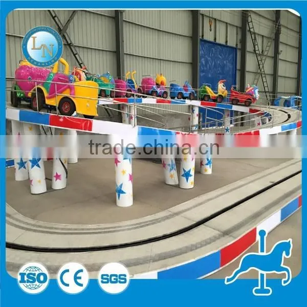 Cheap kids outdoor rides! Lino park attraction kids electric train toy mini shuttle train with track
