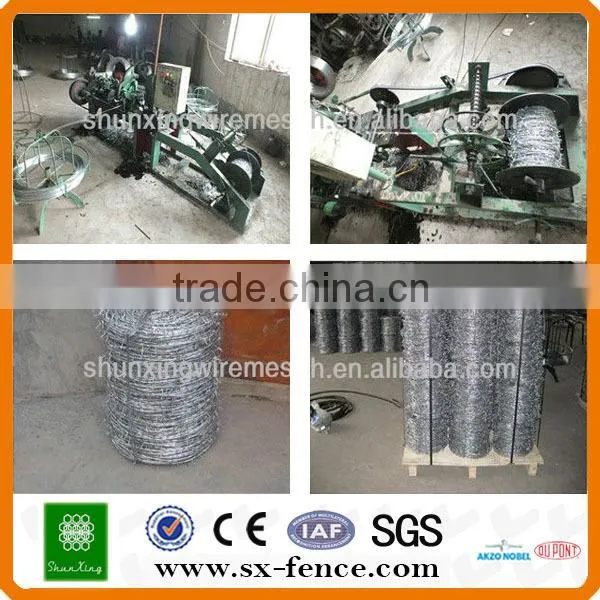 ISO,SGS,BV Anping shunxing factory high quality galvanized barbed wire