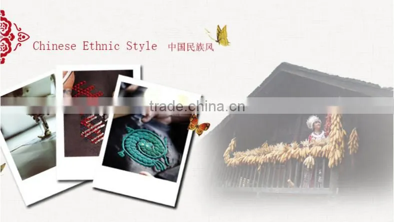 China enthnic style embroidery purse woman money clip