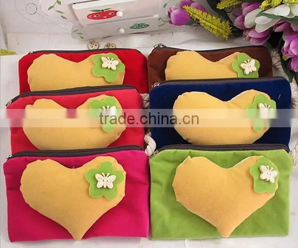 Newest Love Bow Fabrics Woman Coin Wallet Wholesale ZTCW-0007