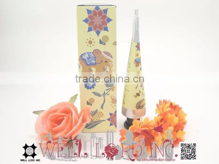 Cute lady fashion 50g hand cream silver tube with classic cap