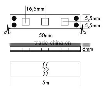2900-3500k 5050 IP65 60LEDs/m DC12V Waterproof IP65 Flexible LED Tape Light