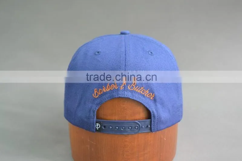 Custom 6 Panel snapback hat with PU Badge