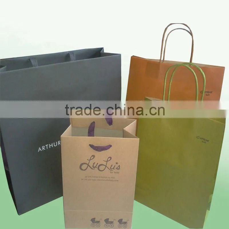 Brown Kraft Paper T-Shirt Bag Packaging, Bag Packaging